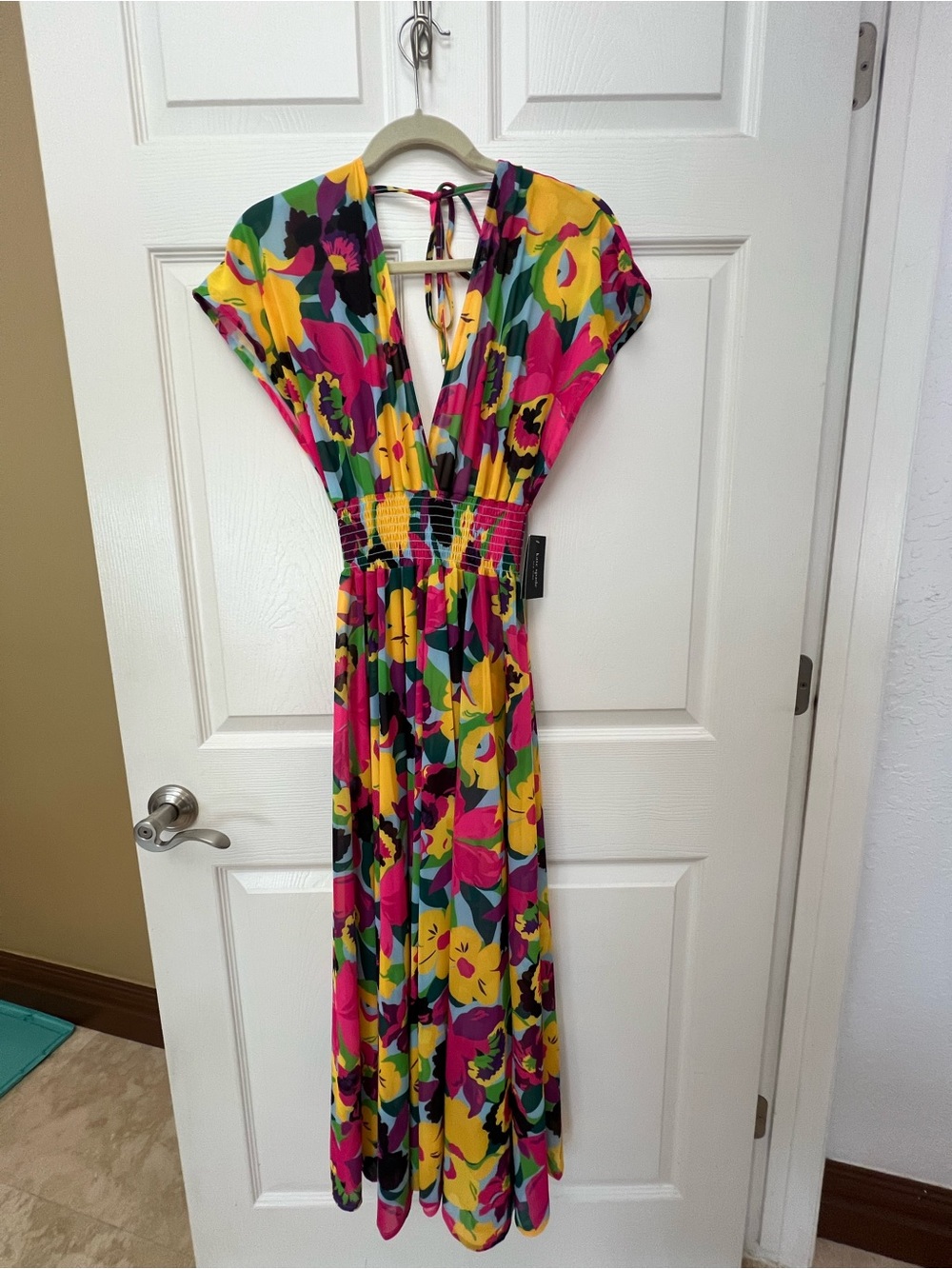 kate spade Multicolor Floral Maxi Dress - Pink, Yellow, Green & Blue